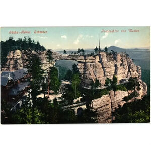 Sächs-Böhm. Schweiz. Prebischtor von Westen. Postcard